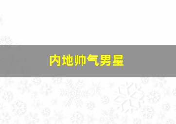 内地帅气男星