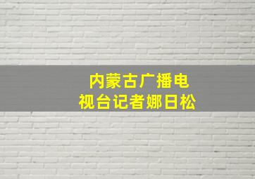 内蒙古广播电视台记者娜日松