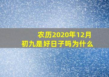 农历2020年12月初九是好日子吗为什么