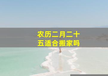 农历二月二十五适合搬家吗