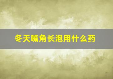 冬天嘴角长泡用什么药