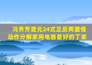 冯秀芳混元24式正反两面慢动作分解家用电器最好的丁家