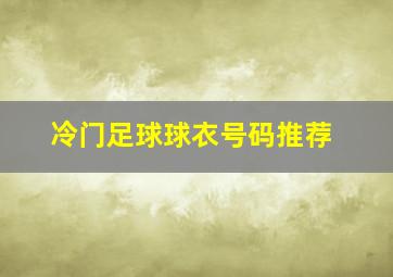 冷门足球球衣号码推荐