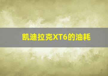 凯迪拉克XT6的油耗