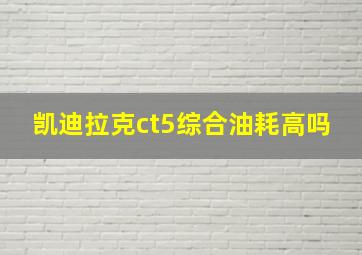 凯迪拉克ct5综合油耗高吗