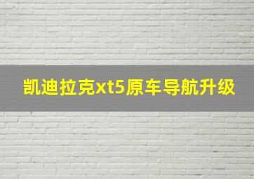 凯迪拉克xt5原车导航升级