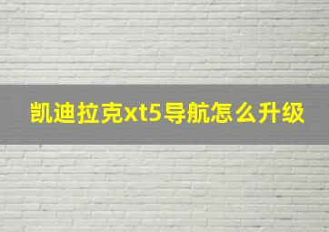 凯迪拉克xt5导航怎么升级