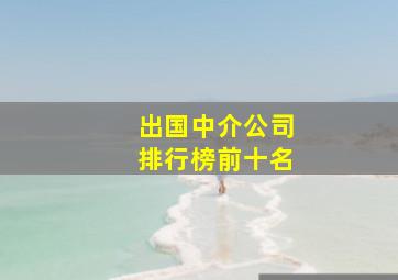 出国中介公司排行榜前十名