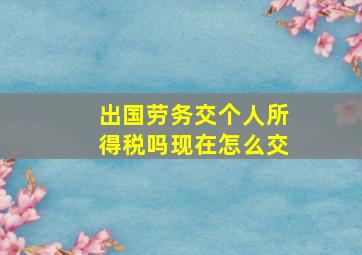 出国劳务交个人所得税吗现在怎么交