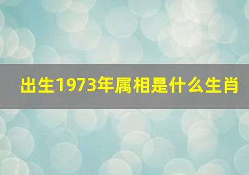 出生1973年属相是什么生肖