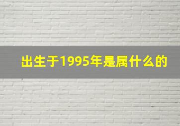 出生于1995年是属什么的