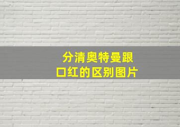 分清奥特曼跟口红的区别图片