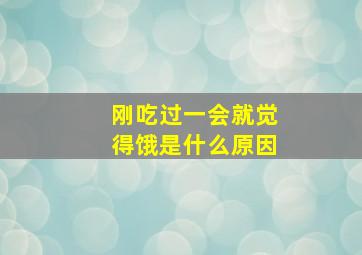 刚吃过一会就觉得饿是什么原因