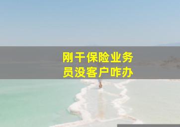 刚干保险业务员没客户咋办