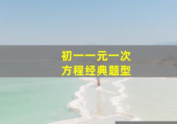 初一一元一次方程经典题型