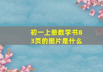 初一上册数学书83页的图片是什么