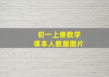 初一上册数学课本人教版图片