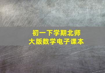 初一下学期北师大版数学电子课本