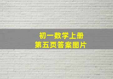 初一数学上册第五页答案图片