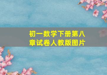 初一数学下册第八章试卷人教版图片