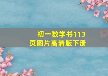 初一数学书113页图片高清版下册