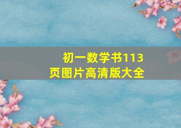 初一数学书113页图片高清版大全