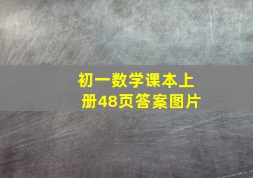 初一数学课本上册48页答案图片