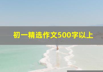 初一精选作文500字以上