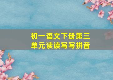 初一语文下册第三单元读读写写拼音