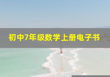 初中7年级数学上册电子书