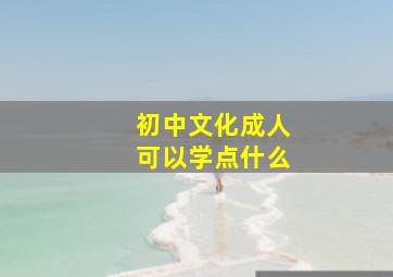 初中文化成人可以学点什么