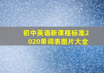 初中英语新课程标准2020单词表图片大全