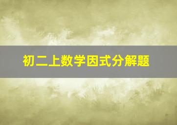 初二上数学因式分解题