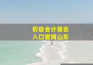 初级会计报名入口官网山东