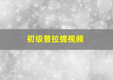 初级普拉提视频