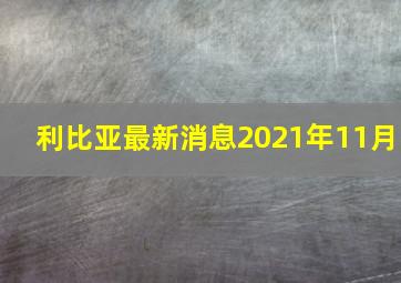 利比亚最新消息2021年11月