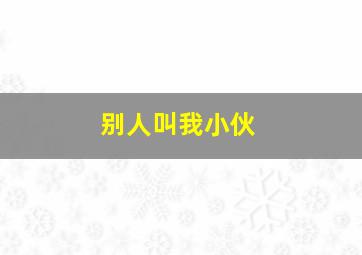 别人叫我小伙