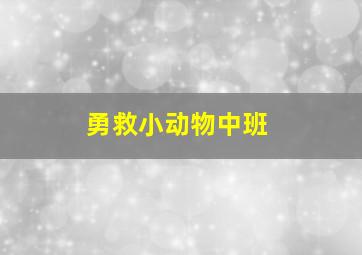 勇救小动物中班