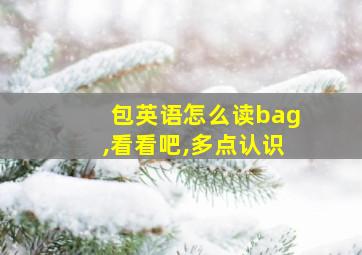 包英语怎么读bag,看看吧,多点认识