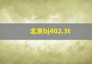 北京bj402.3t