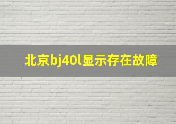 北京bj40l显示存在故障