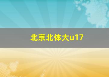 北京北体大u17