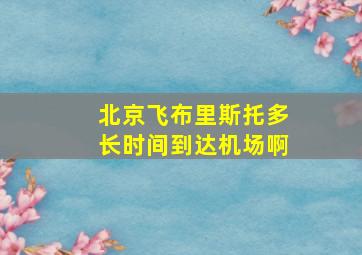 北京飞布里斯托多长时间到达机场啊