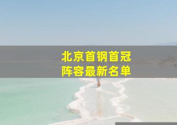 北京首钢首冠阵容最新名单