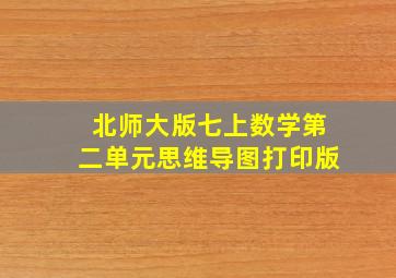 北师大版七上数学第二单元思维导图打印版