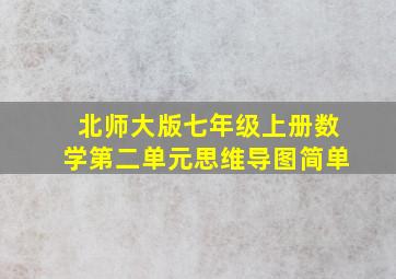 北师大版七年级上册数学第二单元思维导图简单