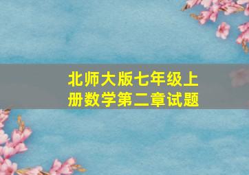 北师大版七年级上册数学第二章试题