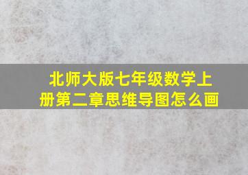 北师大版七年级数学上册第二章思维导图怎么画