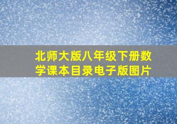 北师大版八年级下册数学课本目录电子版图片