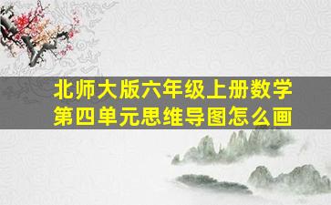 北师大版六年级上册数学第四单元思维导图怎么画